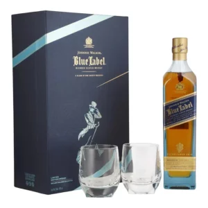 JOHNNY BLUE 750 ML + 2 VASOS