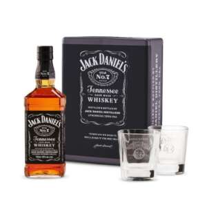 JACK DANIELS DOUBLE TIN 2 GLASSES