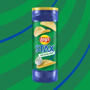 LAYS STAX SOUR CREAM  ONION