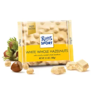 RITTER SPORT WHITE WHOLE HAZELNUTS