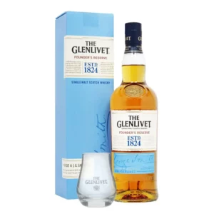 THE GLENLIVET FOUNDERS RESERVE 750 ML +2 VASO