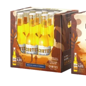 CAJA DE CERVEZA CORTES TEQUILA CALIENTE