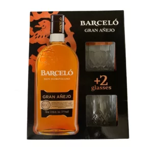 BARCELO GRAN AÑEJO + 2 VASO 700 ML